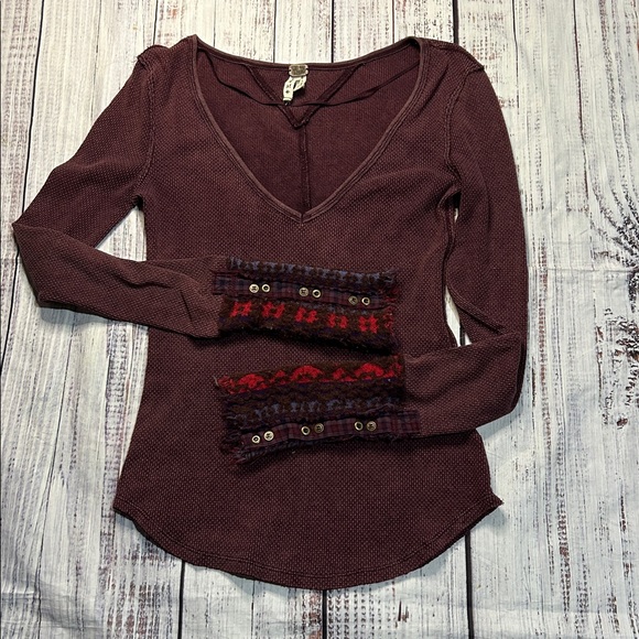 We The Free Tops - We The Free Long Sleeve Top with Patterned Cuffs